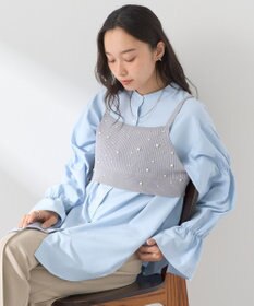 earth music&ecology ＳＥＴ２点パールビスチェ＋シャツ