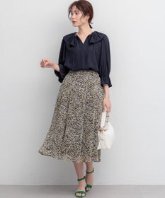 組曲 【先行予約】【WEB限定】シアーリンクルクロス フリル襟ブラウス