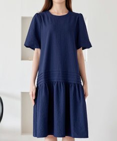 Tiaclasse L 【洗える】リップルピンタックワンピチュニック