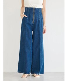 earth music&ecology フロントジップデニムパンツ