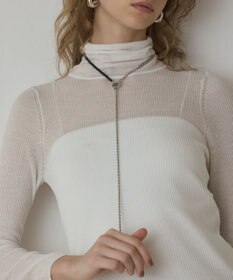 GRACE CONTINENTAL シアーリブニットトップ