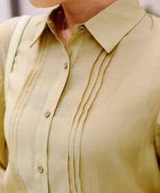 Tiaclasse 【洗える】はしごレースパフ袖シャツ