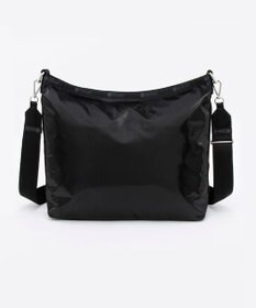 LeSportsac MEDIUM ZIP SHOULDER/ブラックシャイン