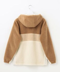 PW CIRCULUS 【MEN】【撥水/防風】ボア ハーフジップ フーデッド プルオーバー