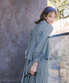 Tiaclasse 【洗える】はしごレースパフ袖シャツ