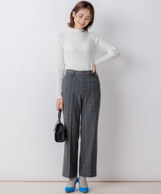 組曲 S 2WAYウォームストレッチ ストレートチェックパンツ