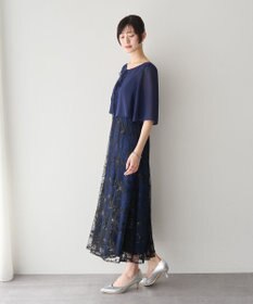 YECCA VECCA 【2点SET】フラワー柄スパンコール刺繍ドレス