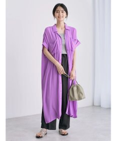 AMERICAN HOLIC 楊柳Ｗポケット開襟ワンピース