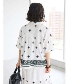 CRAFT STANDARD BOUTIQUE パネル刺繍開襟シャツ