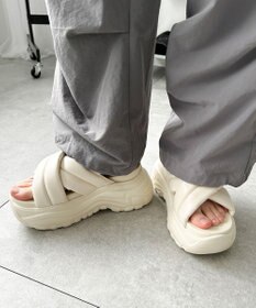 WEGO パテッドクロス厚底サンダル