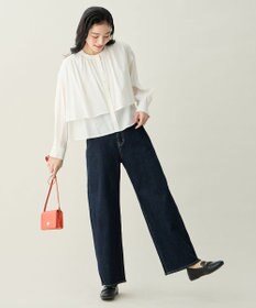 ANY ラッフルクロップドシャツ