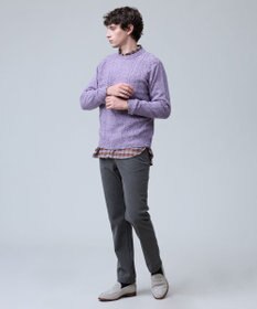 J.PRESS MEN ウール×カシミヤの上質素材【Cash Lamb's Wool】ケーブルクルーネック ニット_25年モデル