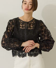 AMERICAN HOLIC 前後２WAYシアーレースブラウス