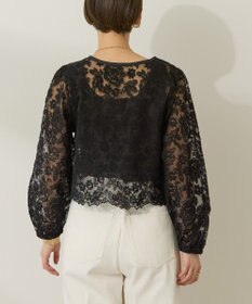 AMERICAN HOLIC 前後２WAYシアーレースブラウス