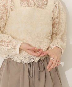 AMERICAN HOLIC 前後２WAYシアーレースブラウス