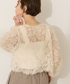 AMERICAN HOLIC 前後２WAYシアーレースブラウス