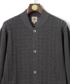 J.PRESS MEN 【ストレッチ性 / イージーケア】【FLEX YARN】ケーブルニットブルゾン型カーディガン