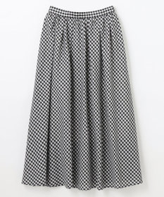 ANY L 【ウエストゴム】シャンブレーライクフレアスカート