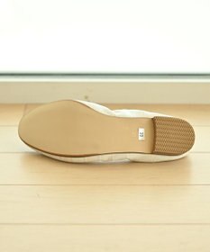 nouvelleRobe Oū 【本革・高反発】Round ラウンドトゥ 型押しバレエシューズ