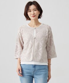 J.PRESS LADIES 【洗える】クロッシェ ニット