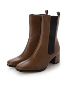 MODE ET JACOMO <carino>【レイン対応】フレアヒールサイドゴアブーツ