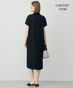 ICB 【先行予約・WEB限定】FluidBackSatin ニット衿シャツワンピース