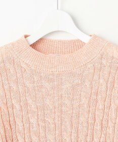 J.PRESS LADIES 【洗える】MIX COLOR SLUB ケーブル ニット