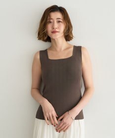 YECCA VECCA 2wayスクエアノースリーブニット