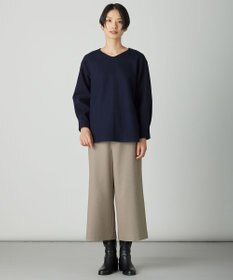 J.PRESS LADIES メルトンジャージー Vネック カットソー