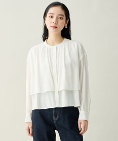 ANY ラッフルクロップドシャツ