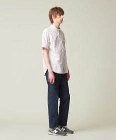 J.PRESS MEN 【クールマックス】サッカー マルチストライプ バンドカラーシャツ