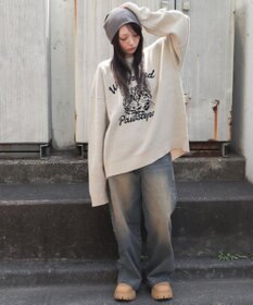 WEGO 【ユニセックス着用ITEM/SMLサイズ展開】ジャガードグラフィックプルオーバー