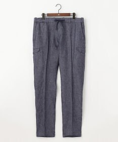 JOSEPH ABBOUD 【キングサイズ・ウエストも伸びる！/JAPANファブリック/イージーパンツ/清涼/セットアップ】リネンデニム パンツ