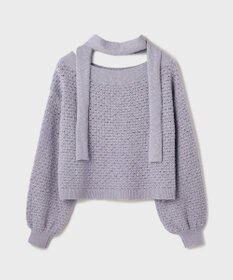 GRACE CONTINENTAL メッシュオーバーニットトップ