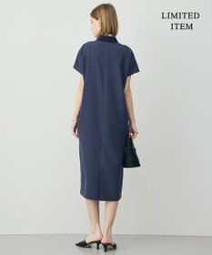 ICB 【先行予約・WEB限定】FluidBackSatin ニット衿シャツワンピース
