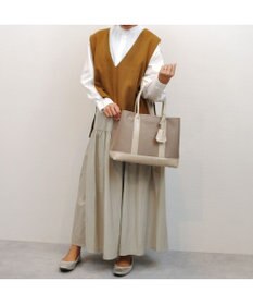 UNBILLION cachecache ショルダー付きパーテーションキャンバストートL