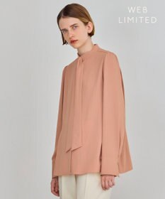 BEIGE， 【WEB限定・洗える】MIRABEAU / 2WAYストレッチボウタイブラウス