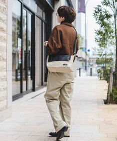 YUSHI EVER - FLAP SHOULDER ナイロン 本革 かぶせショルダーバッグ