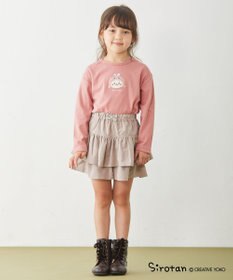 ANY KIDS 【しろたん×any FAM】しろたんサガラ刺繍長袖Tシャツ