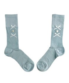 WEGO ダブルリボンボタンソックス