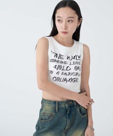 WEGO 【カップ付き】ハンドライティングプリントカップインタンク