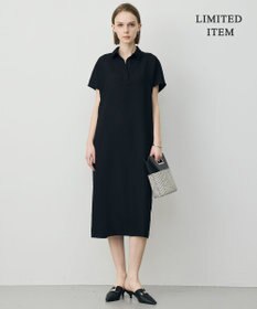 ICB 【先行予約・WEB限定】FluidBackSatin ニット衿シャツワンピース