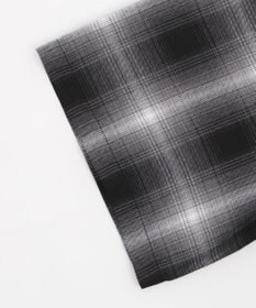 WEGO 【ユニセックス着用ITEM/MLサイズ展開】イラストオンブレチェックシャツ（SS）