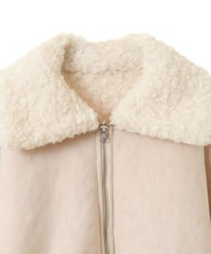 earth music&ecology リバーシブルフェイクムートンショートブルゾン