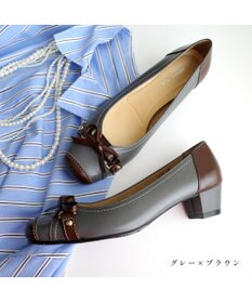 Pointer 日本製 本革リボン付きパンプス