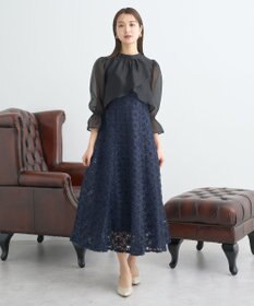 earth music&ecology SET2点シアーブラウス＋3Dレースワンピース