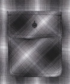 WEGO 【ユニセックス着用ITEM/MLサイズ展開】イラストオンブレチェックシャツ（SS）