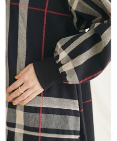 CRAFT STANDARD BOUTIQUE 先染めチェック（大）バンドカラー袖ＲＩＢ　ＯＰ