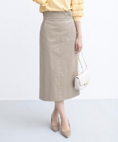 組曲 【WEB限定】サテンストレッチ Iラインスカート