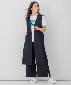 自由区 L リネンライクツイル フレックス パンツ